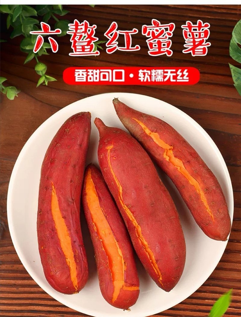 六鳌蜜薯西瓜红红薯适合烤着蒸着吃超甜美味