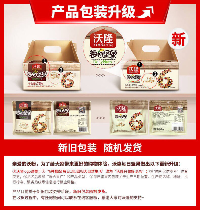 一件代沃隆每日坚果成人儿童孕妇750克混合干果礼盒装批发