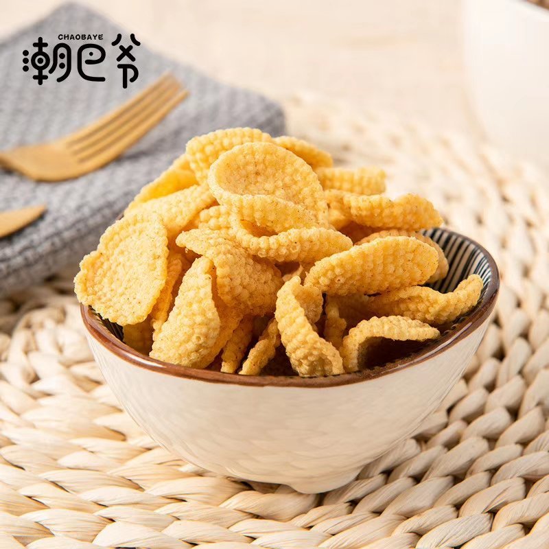 潮巴爷小米锅巴孜然味和麻辣味160克每包