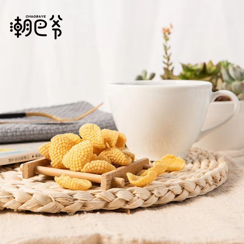 潮巴爷小米锅巴孜然味和麻辣味160克每包