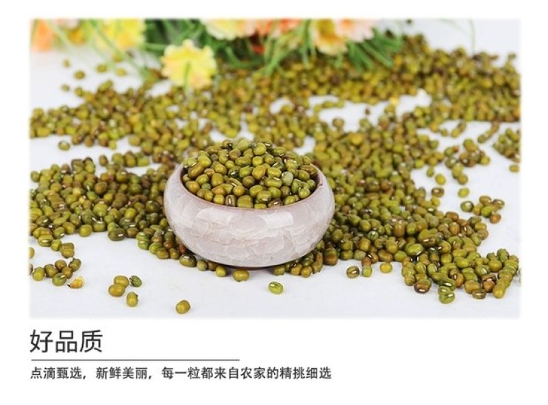 去壳绿豆小绿豆老品种毛绿豆5斤绿豆爽绿豆粥夏季消暑绿豆汤