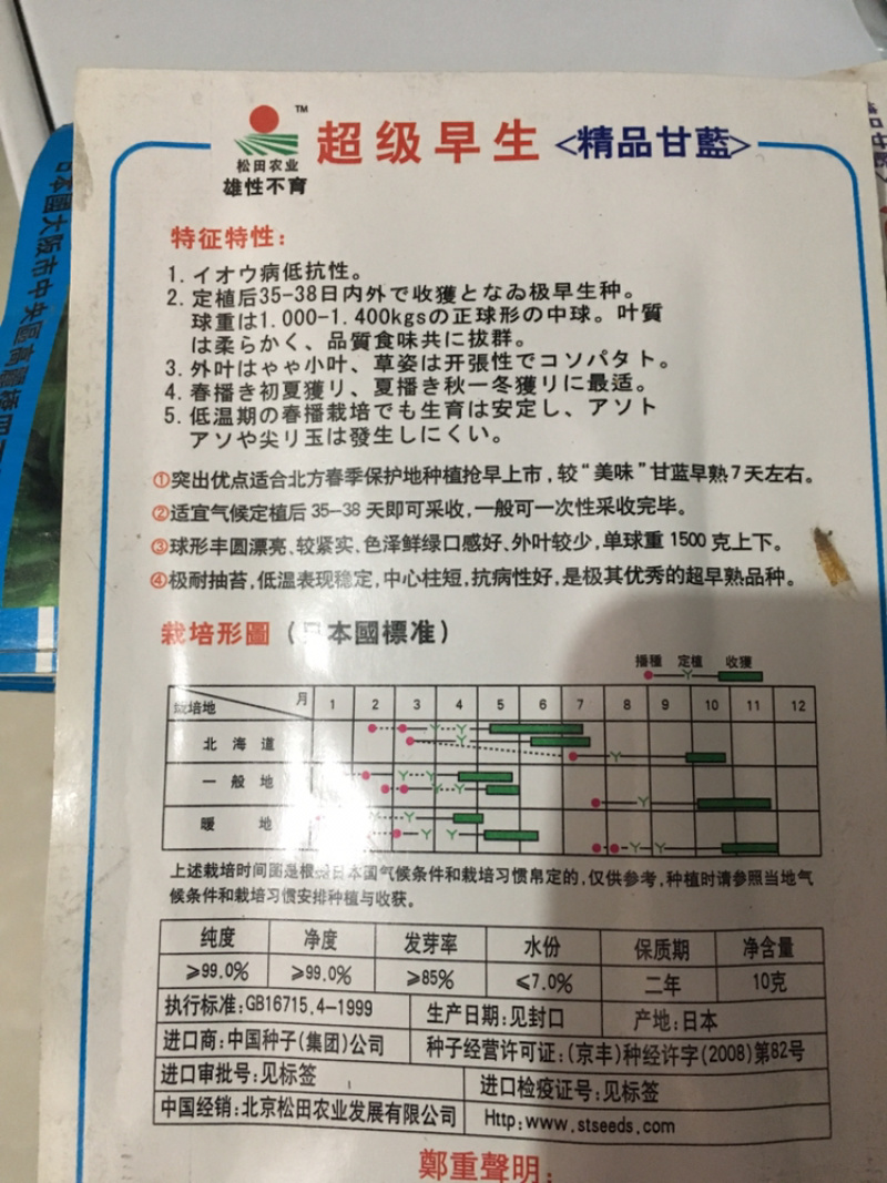 特价甘蓝种子处理，916.**等品种