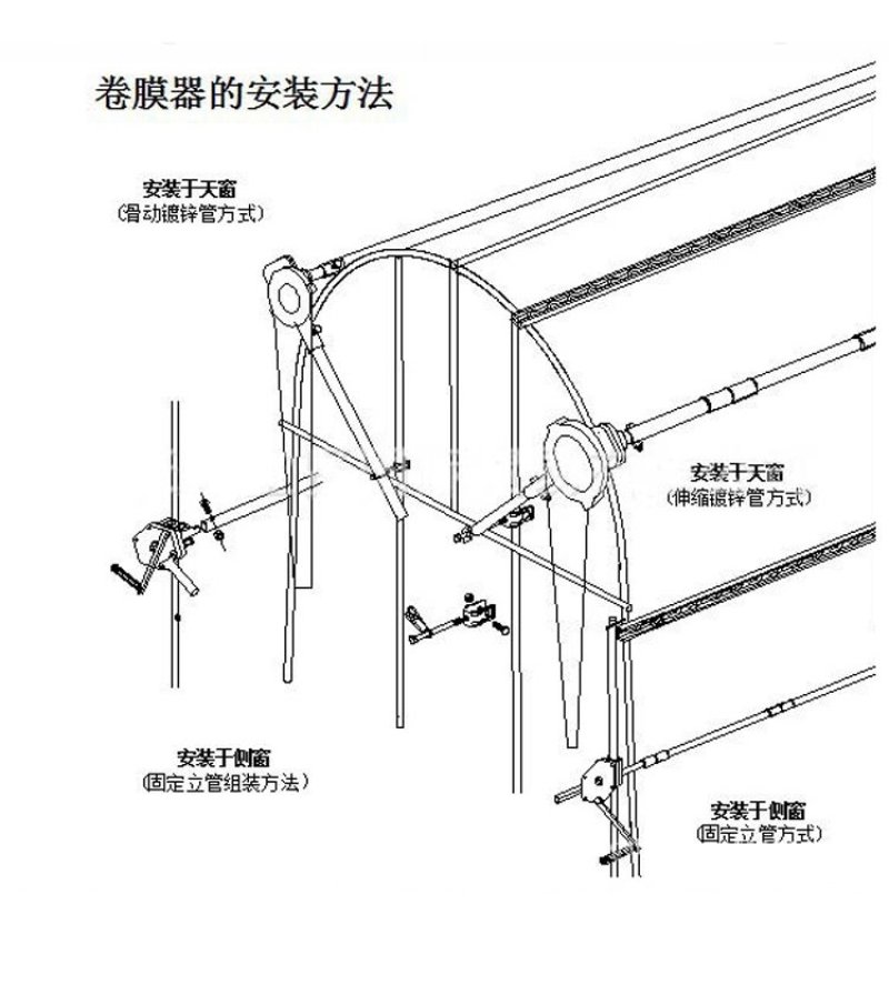 大棚专用卷膜器韩式侧用卷膜器连栋大棚专用倒链卷膜器！