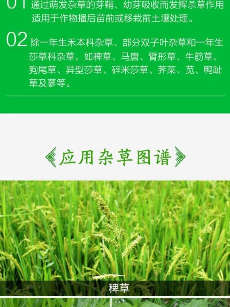 72%异丙甲草胺西瓜辣椒苗前封闭除草剂90克