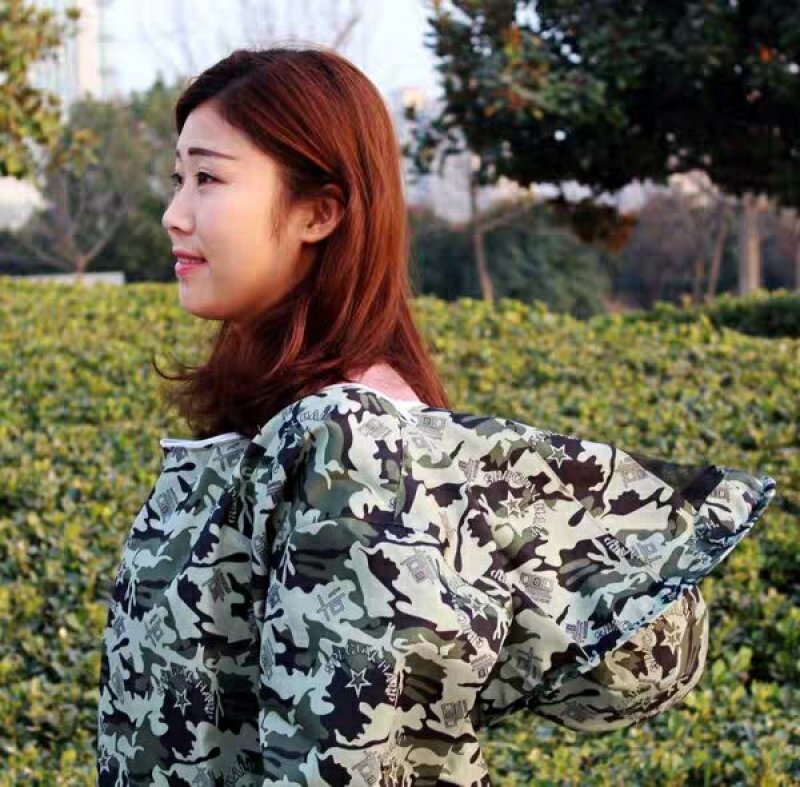 防蜂衣透气全套专用迷彩防蜂服养蜂服半身防蜂帽透气型养蜜蜂