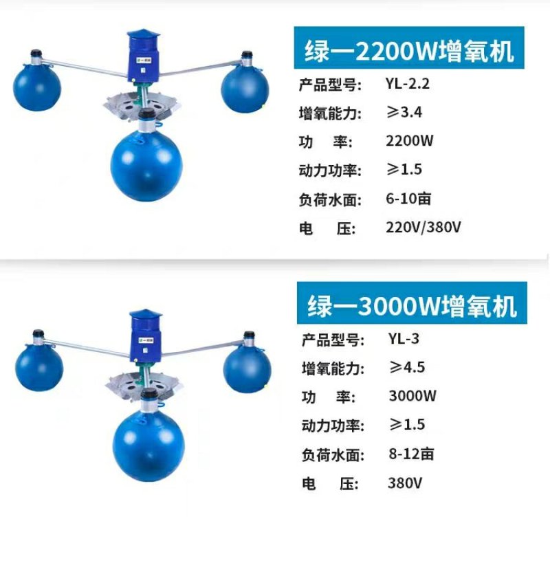 全新鱼塘增氧机泵叶轮式增氧机曝气式鱼塘增氧机