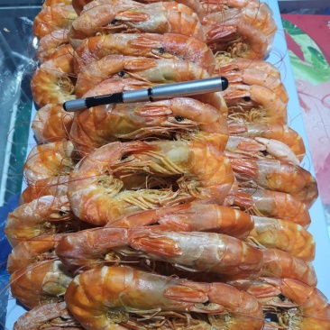 硬壳大对虾干大海的味道