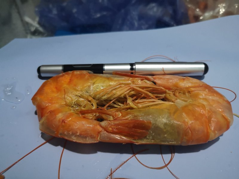 硬壳大对虾干大海的味道