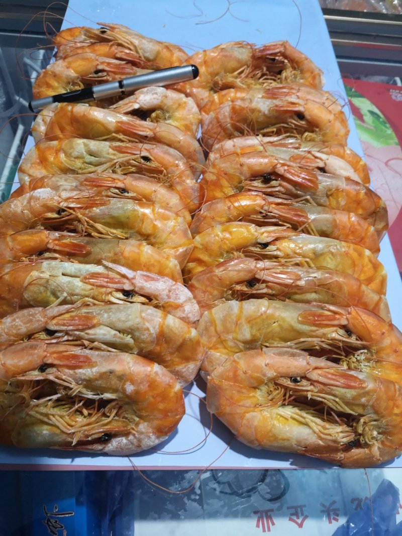 硬壳大对虾干大海的味道