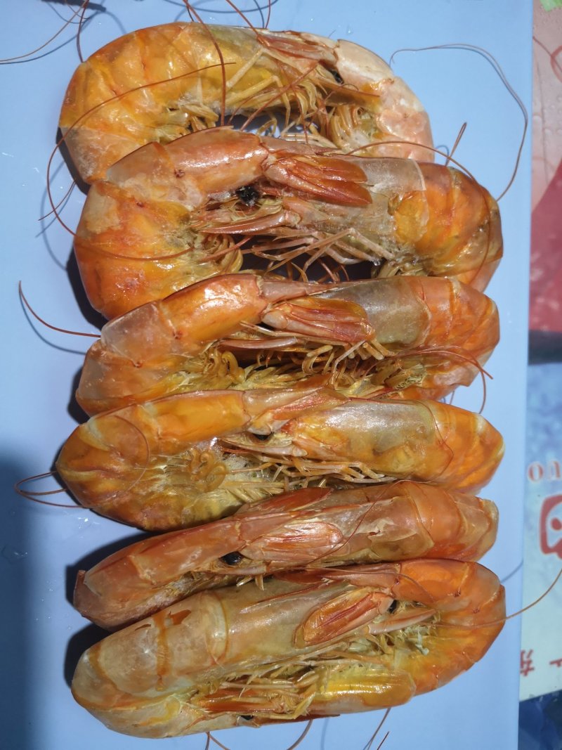 硬壳大对虾干大海的味道