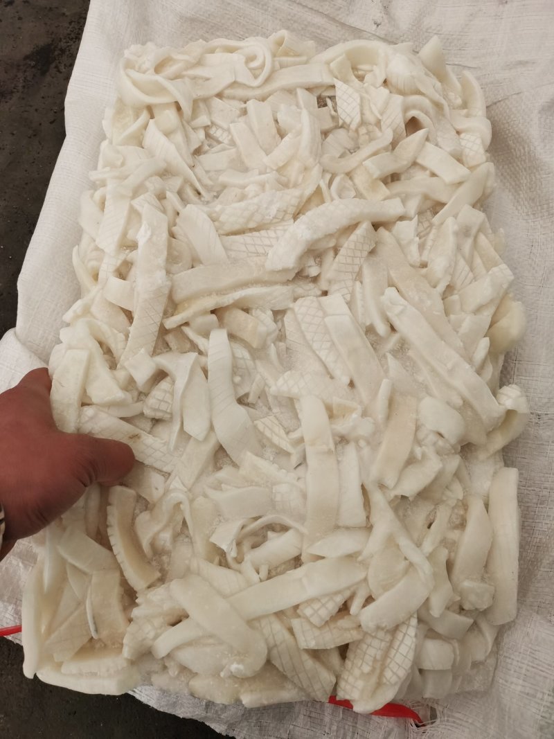 鱿鱼碎肉，真鱿鱿鱼碎肉，去皮鱿鱼残条，去皮鱿鱼碎肉