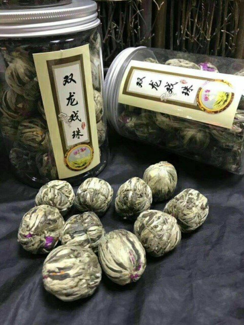 工艺花茶双龙戏珠，既可以喝又可以观赏