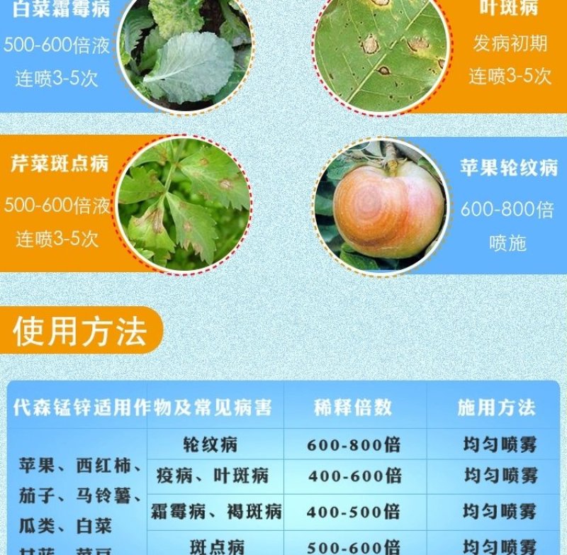 30%代森锰锌广谱型农药杀菌剂液体大生1000ml包邮