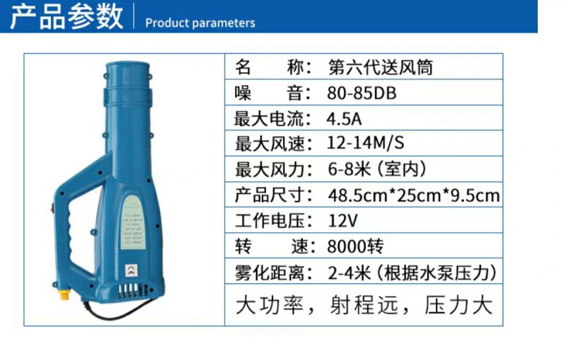 全新喷雾器送风筒风送头农用喷雾器送风机弥雾机吹风