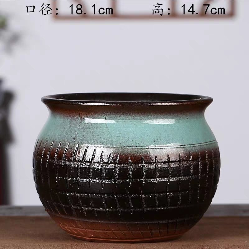 大号多肉花盆陶瓷大花盆简约大口径粗陶多肉植物特大组合花盆