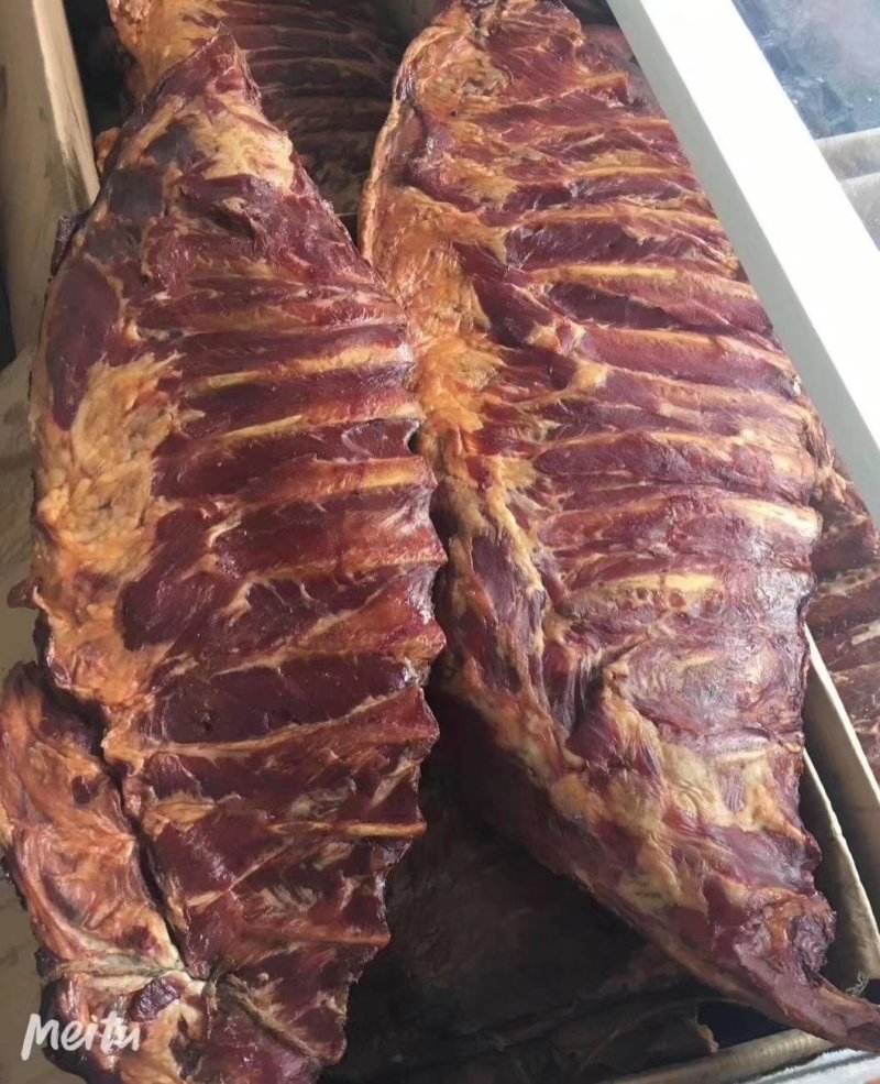 烟熏腊排骨全精排瘦排四川腊肉腊排骨批发干度好味道好