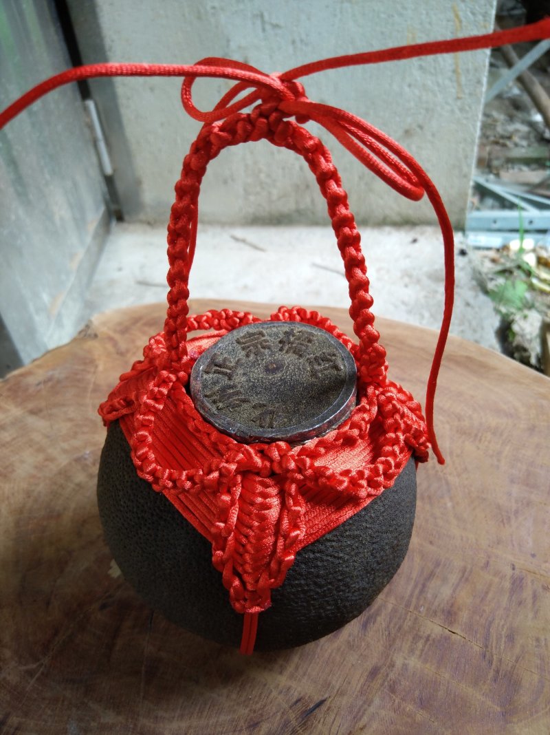 橘红普洱大包茶精绑手工制作