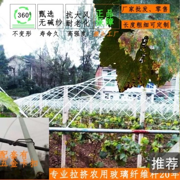 玻璃纤维棒保温菜棚支架8mm长4米骨架葡萄避雨棚拱棚杆