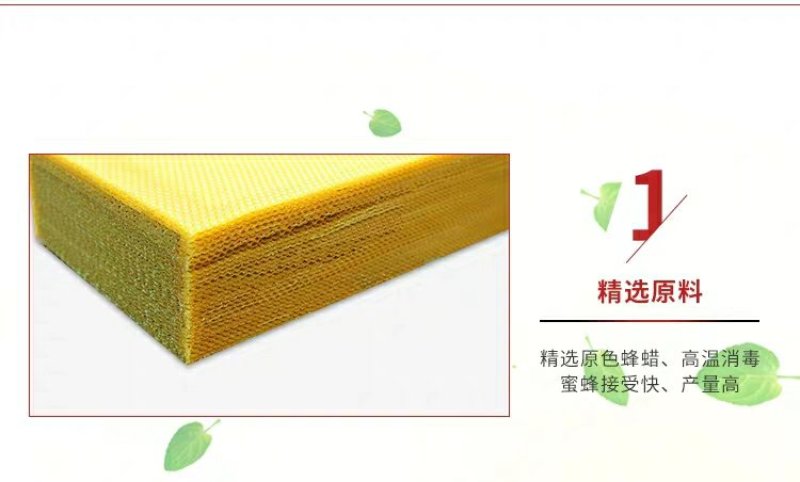 中蜂巢础蜂蜡蜂巢蜜蜂巢础片巢基巢框巢脾蜜蜂箱养蜂工具全套