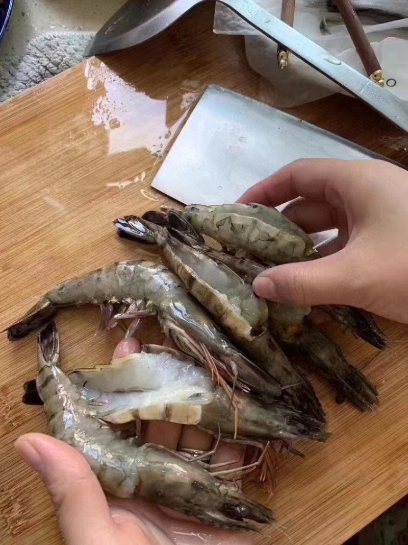 【顺丰包邮】黑虎虾净重370克/盒，3盒/件，一件代发