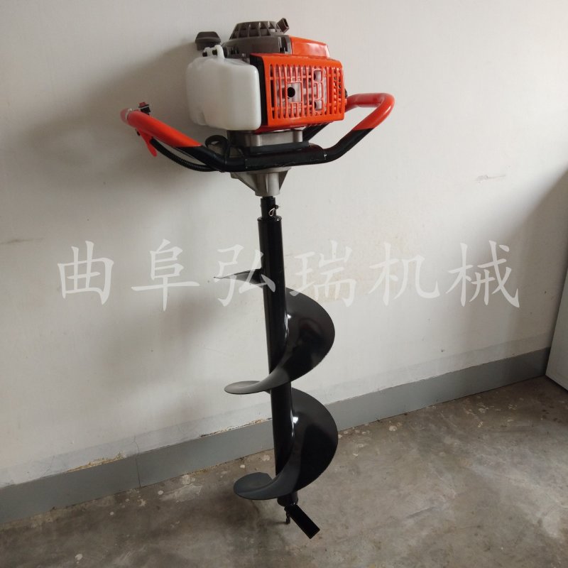 批发四冲程大马力地钻机螺旋式深坑打洞机三脚架式手扶挖坑机