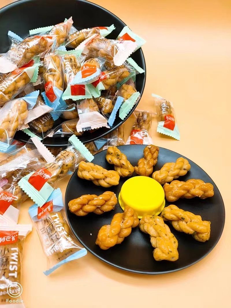 潮巴爷小麻花香酥麻花原味香葱味红糖味