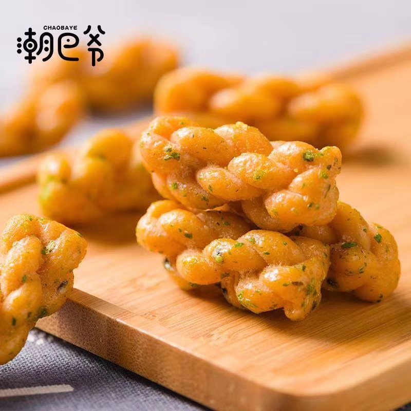 潮巴爷小麻花香酥麻花原味香葱味红糖味