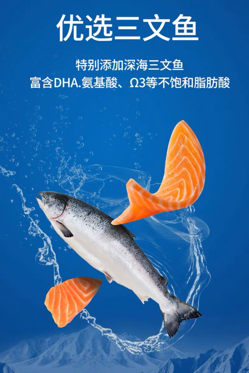 猫粮5斤10斤通用型海洋三文鱼味猫粮