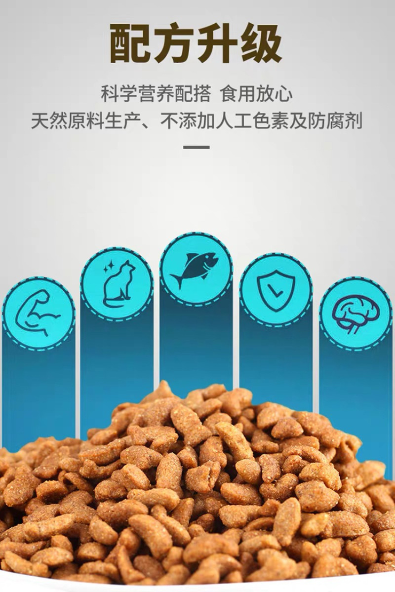猫粮5斤10斤通用型海洋三文鱼味猫粮