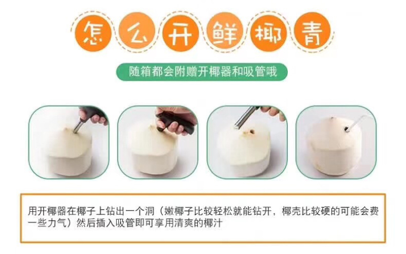 海南椰青一件代发无痕发货