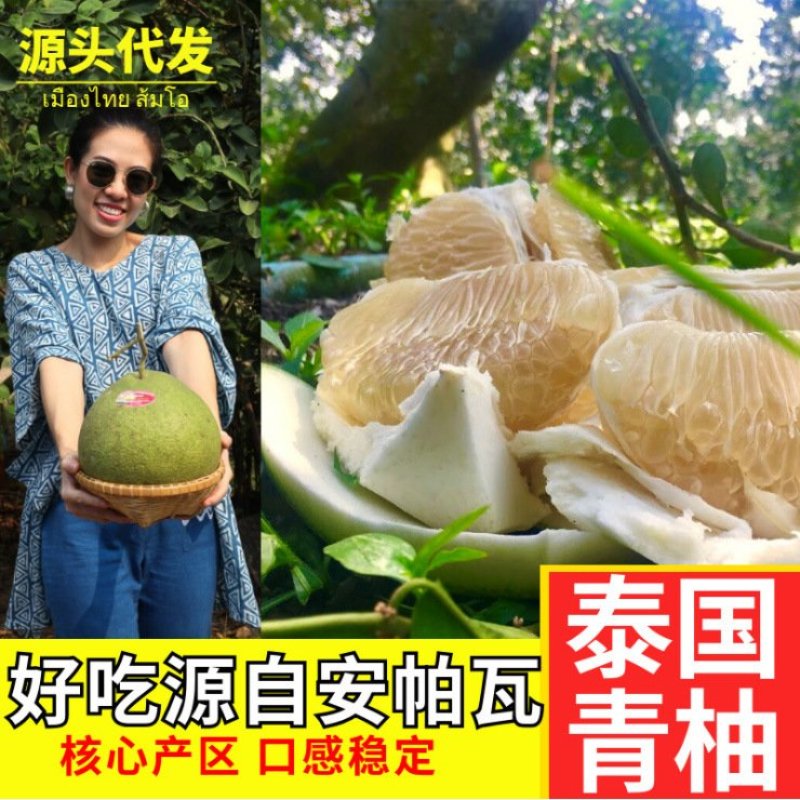 泰国进口青柚蜜柚2-4-8个原箱当季水果热带包邮
