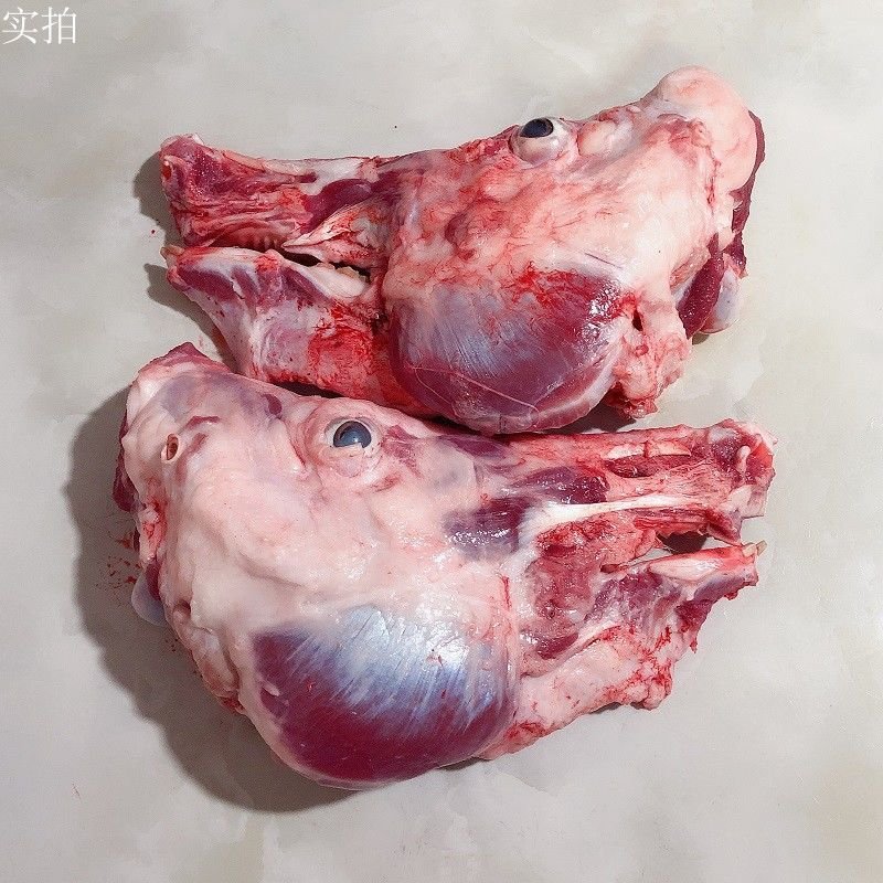 去皮猪头骨天天新鲜人家猪头骨脑窖6斤如图猪脑盖猪