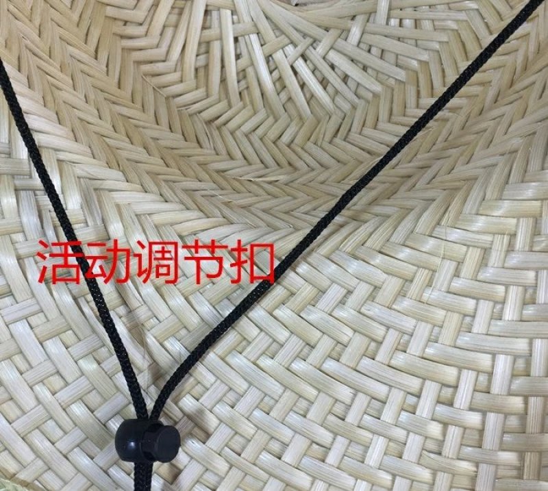 竹编布遮阳帽防晒大沿檐凉帽出游太阳帽农民遮阳布编织