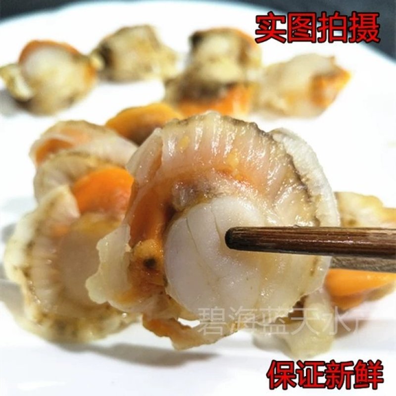 鲜活冷冻新鲜扇贝肉毛蛤肉扇贝超大极速发货去沙包不去沙包