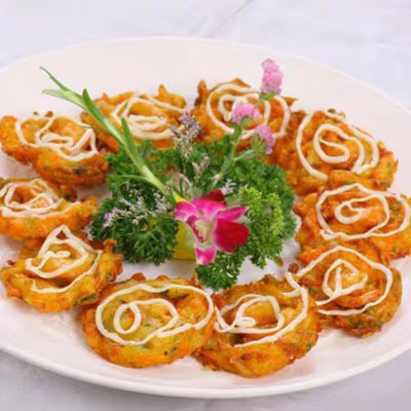 野菜虾饼速冻半成品特色点心6包/10片300g