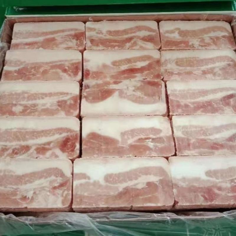 猪大肉片把子肉冷冻大肉块一箱20斤约100片