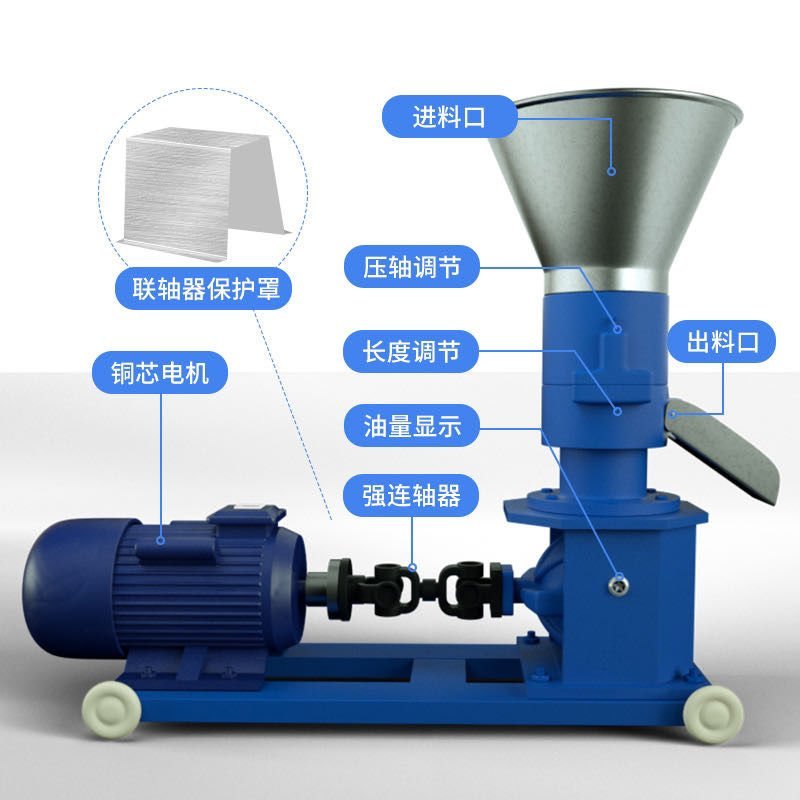 养殖兔子鸡鸭食料的颗粒机120到160型号颗粒机