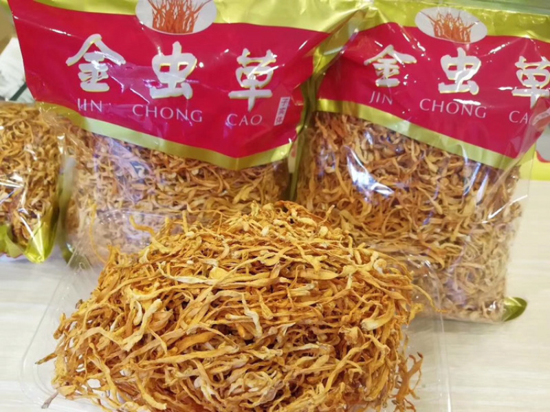 虫草花干货特级野生新鲜袍子头冬夏正品金蛹草菇无硫无染