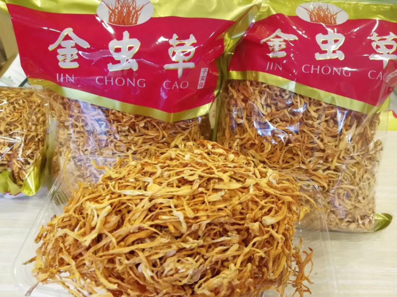 虫草花干货特级野生新鲜袍子头冬夏正品金蛹草菇无硫无染