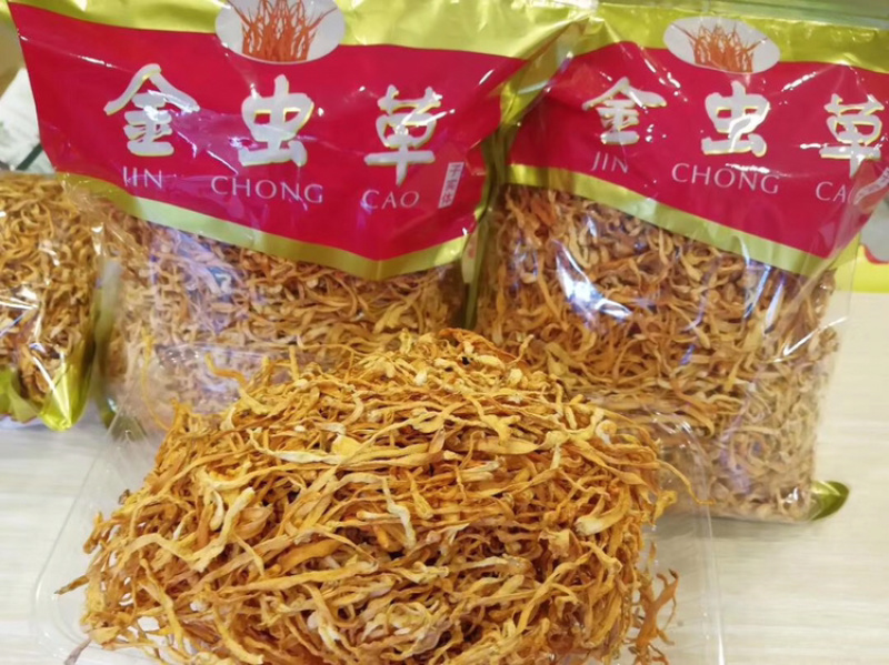 虫草花干货特级野生新鲜袍子头冬夏正品金蛹草菇无硫无染