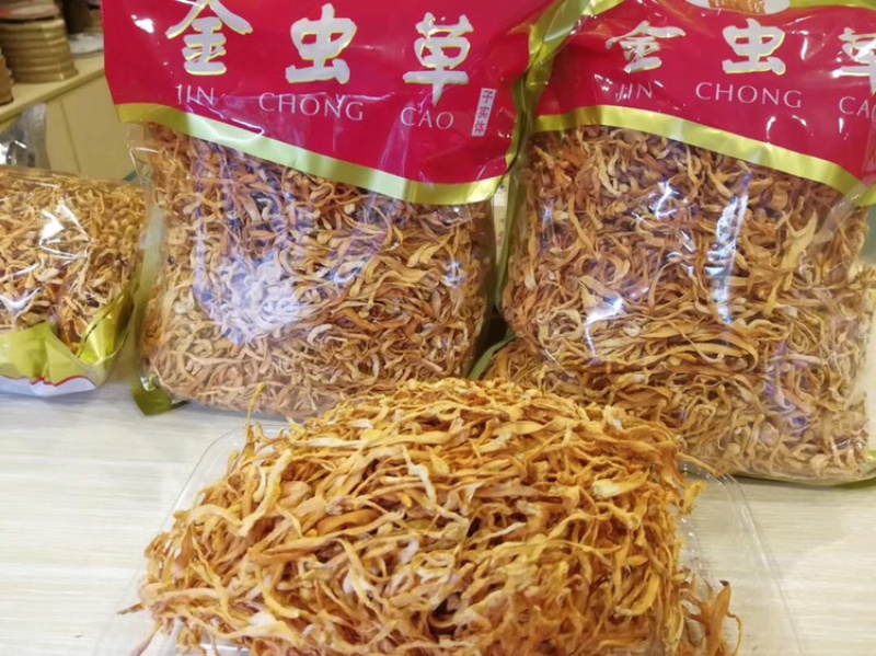 虫草花干货特级野生新鲜袍子头冬夏正品金蛹草菇无硫无染