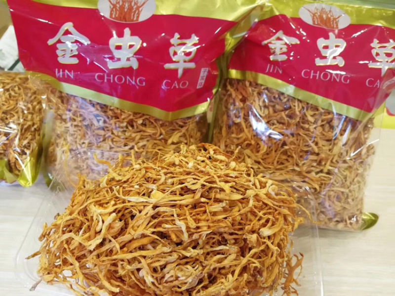 虫草花干货特级野生新鲜袍子头冬夏正品金蛹草菇无硫无染