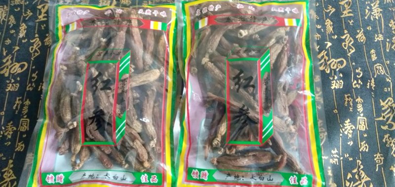 长白山纯无糖红参光枝6年红参高含量基地自产自销
