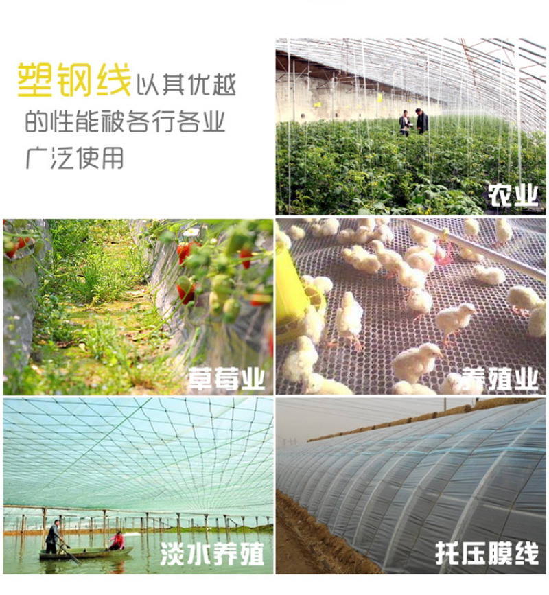 塑钢线拖幕线农用拉架线葡萄百香果吊瓜猕猴