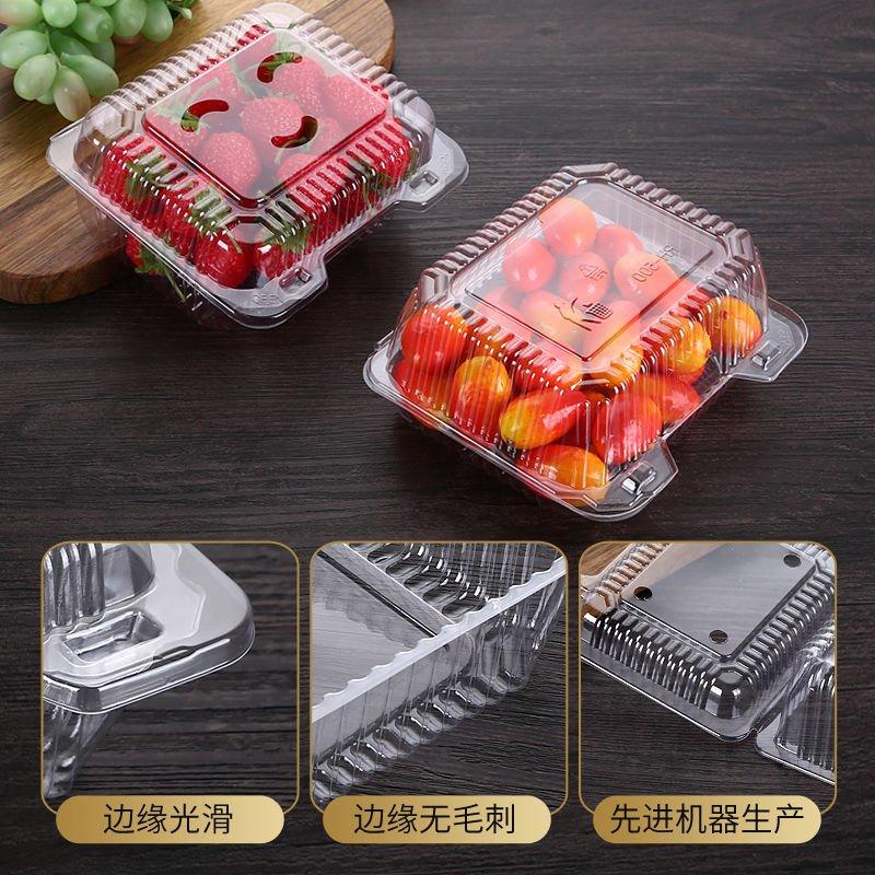 一次性透明料水果包装盒子草莓盒果蔬打包盒有盖100个一件