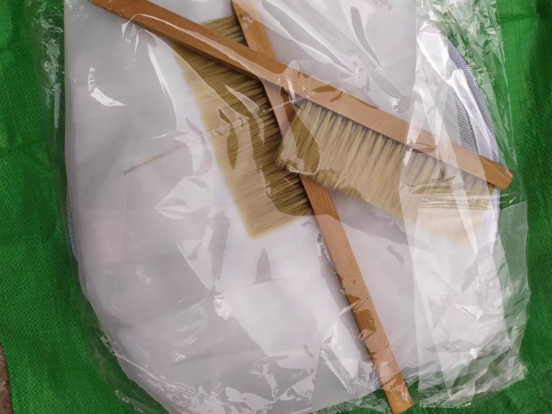 养蜂工具双排蜂扫猪鬃蜂扫蜜蜂刷蜜蜂工具出口蜂扫