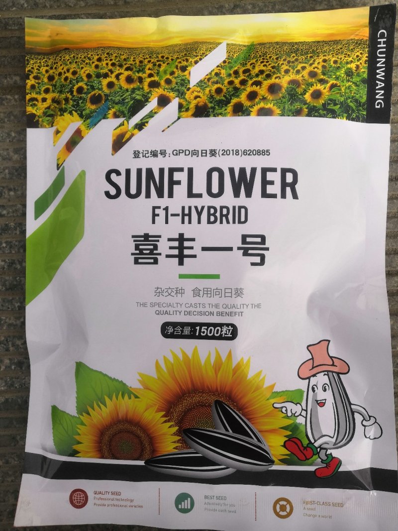 喜丰一号高产食葵种子，1500粒全新包装
