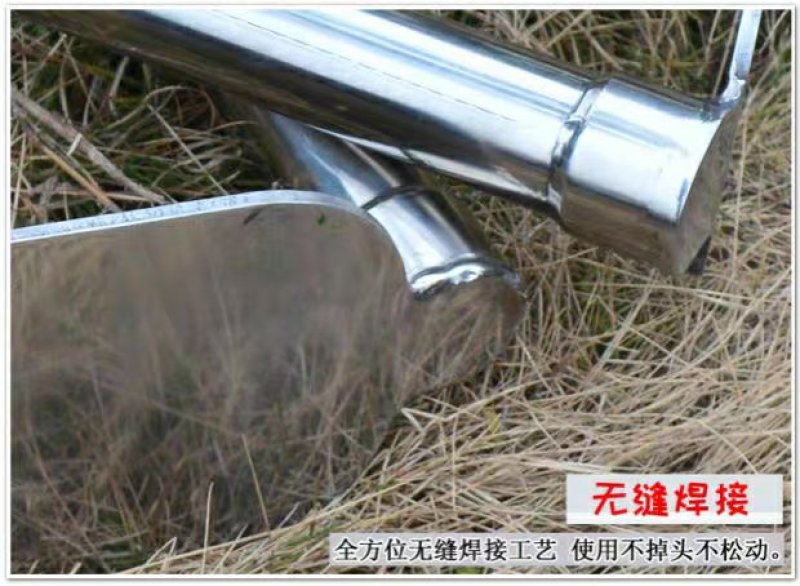 户外农具工具长柄不锈钢锄头加厚全钢耙子挖土种菜除草