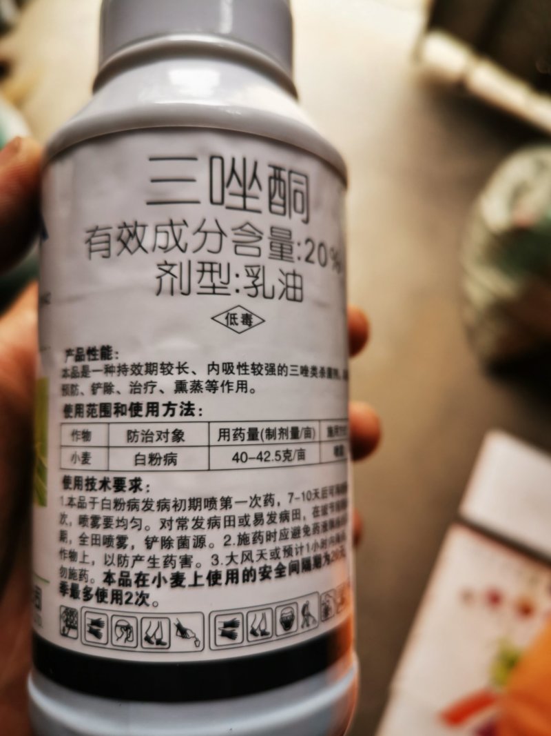 三唑酮三唑铜果树锈病月季药多肉药花卉白粉病杀菌剂粉锈宁