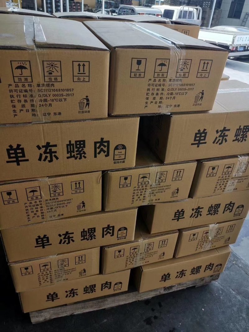 干冰香螺肉好货去黄去脏高温熟煮坐标丹东东港海源水产
